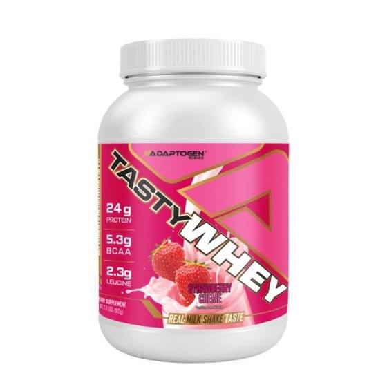 Imagem de Tasty Whey (900g) - Sabor: Morango.