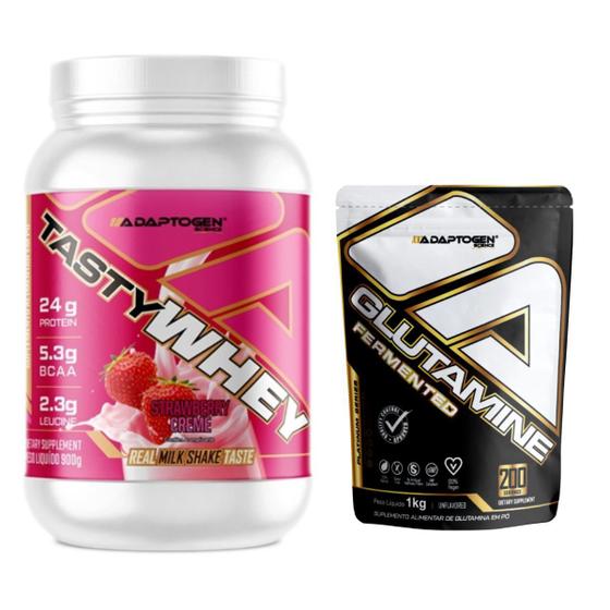Imagem de Tasty Whey Adaptogen 912g + Glutamina 1kg Adaptogen