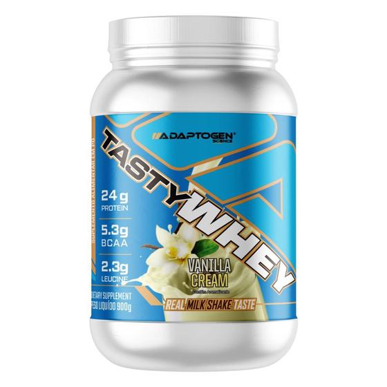 Tasty Whey Isolado Hidrolisado 3W Baunilha 900g - Adaptogen Menor preço em Tasty Whey Isolado Hidrolisado 3W Baunilha 900g - Adaptogen