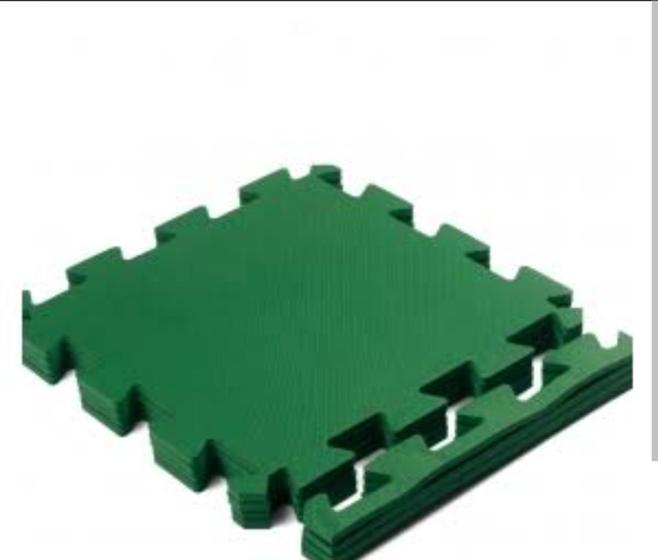 Imagem de Tatame verde bandeira  4 placas com bordas 50x50 10mm