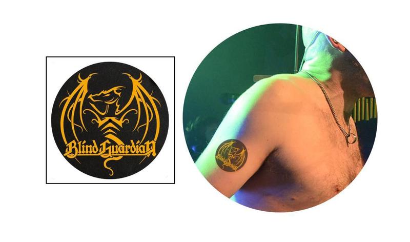 Imagem de Tatuagem Temp. Blind Guardian Rock Metal 8x8 cm