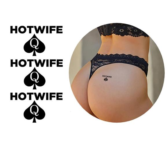 Imagem de Tatuagem Temporária Hotwife Delicado Modelo