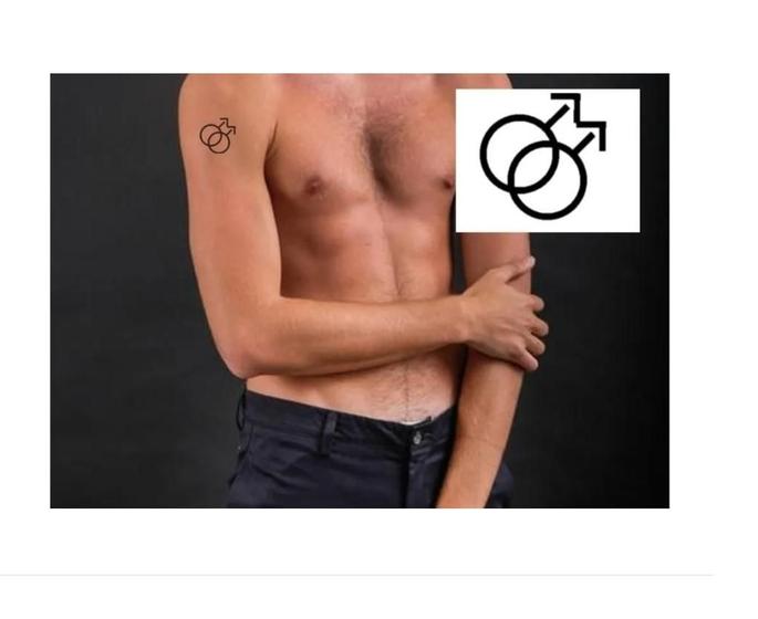 Imagem de Tatuagem Temporária Lgbt Símbolos Orgulho Gay