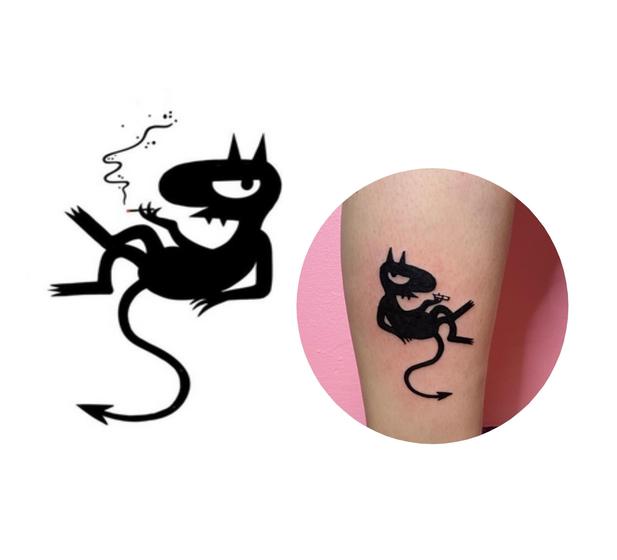 Imagem de Tatuagem Temporária Luci The Demon Modelo