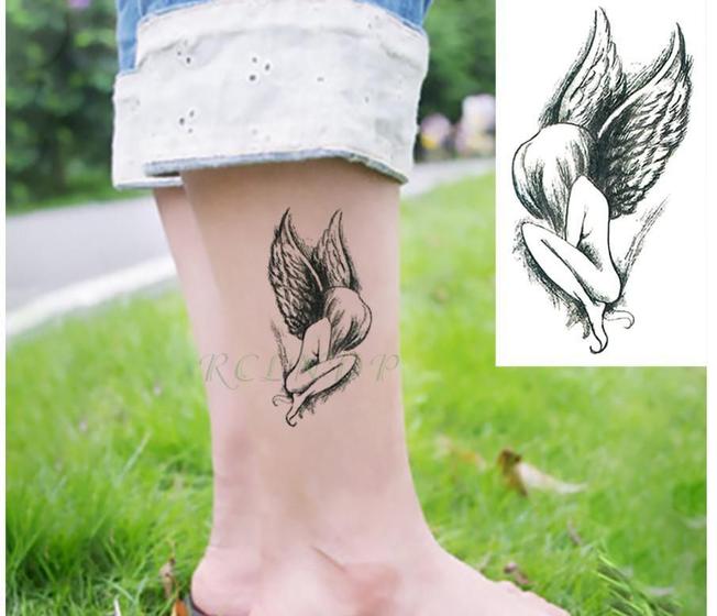 Imagem de Tatuagem Temporária Mulher Anjo 10X6Cm