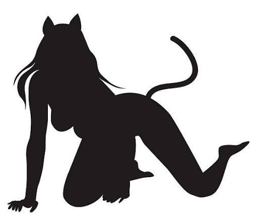 Imagem de Tatuagem temporária mulher gato sombra sexy personagem