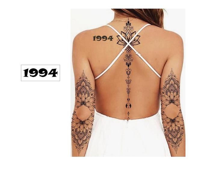 Imagem de Tatuagem temporária personalizada data nascimento 6x10cm