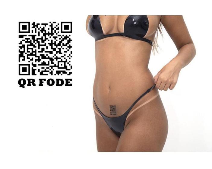 Imagem de Tatuagem Temporária Sexy Mensagem Qr Code