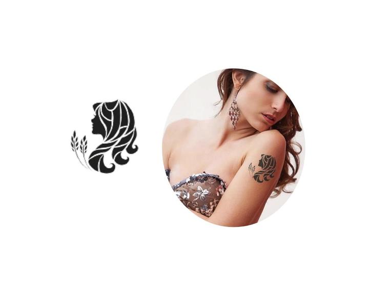 Imagem de Tatuagem temporária tribal signos zodiáco modelo