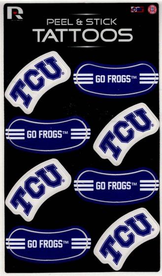 Imagem de Tatuagens temporárias Rico Industries NCAA TCU Horned Frogs