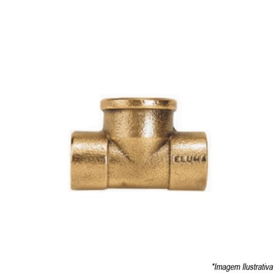 Imagem de Te Cobre Com Anel e Rosca Fêmea Central 3/4"x3/4" (22x3/4x22) - Eluma - Ref. 19