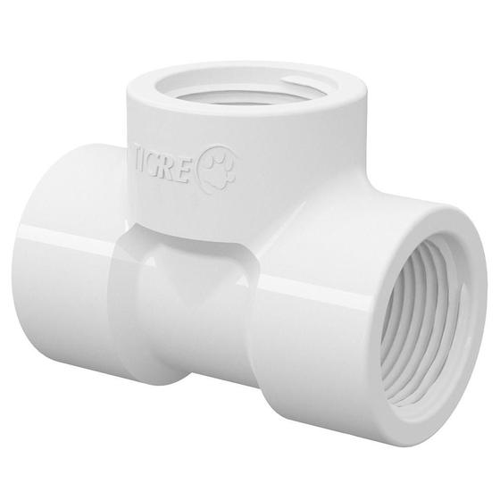 Imagem de Te rosc. 1/2" (20mm) branco c/b tigre