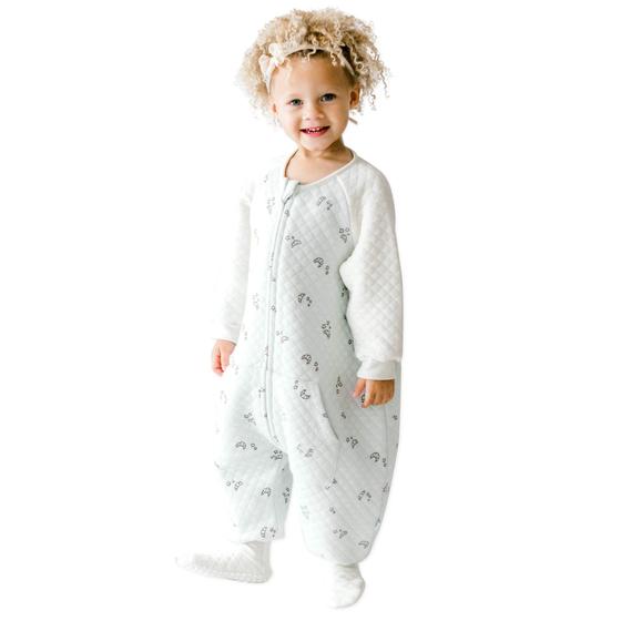 Imagem de Tealbee DREAMSIE Toddler Cobertor Wearable com Mangas  Saco de dormir do bebê com pés para caminhantes e bebê ambulante. TOG 0.8 Toddler Sleep Suit para manter aquecido (2T-3T)