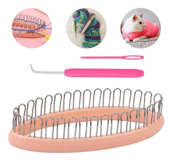Imagem de Tear Manual Tricô Ovalar Oval 14cm Meias Polainas Luvas