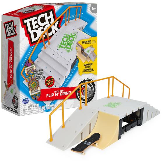 Imagem de TECH DECK, Flip N' Grind X-Connect Park Creator, Conjunto de rampa personalizável e construível com placa exclusiva, brinquedo kids para meninos e meninas de 6 anos ou mais