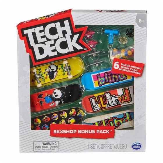 Imagem de Tech Deck Skate de Dedo Sk8 Shop Bonus Pack c/6  - 7899573628925