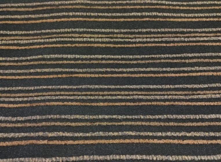Imagem de Tecido Chenille - preto com listras marrom 