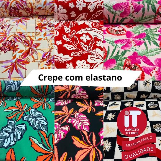 Imagem de Tecido Crepe com elastano sedinha - (1m X 1,5m)