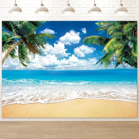 Imagem de Tecido de Fundo Humkat - Praia Havaiana 3x2,4m