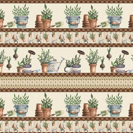 Imagem de Tecido Estampado para Patchwork - Barrados : Barrado Temperos (0,50x1,40)