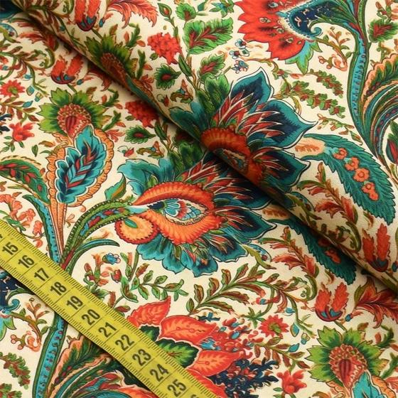 Imagem de Tecido Estampado Para Patchwork - Cashmere Floral 1 (0,50x1,50)