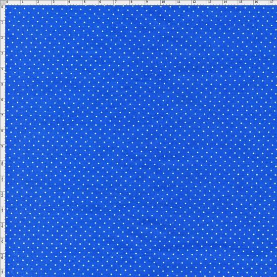 Imagem de Tecido Estampado Para Patchwork - Composê Poá Azul Bic Cor 1594 (0,50X1,40)