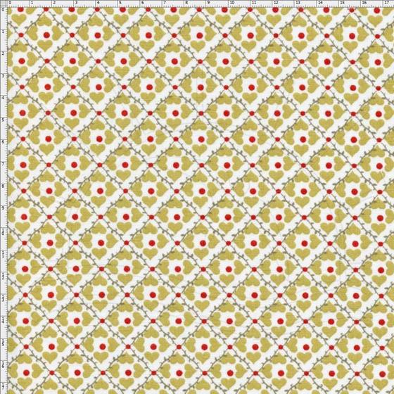 Imagem de Tecido Estampado para Patchwork - Coração com Efeito Bege (0,50X1,40)