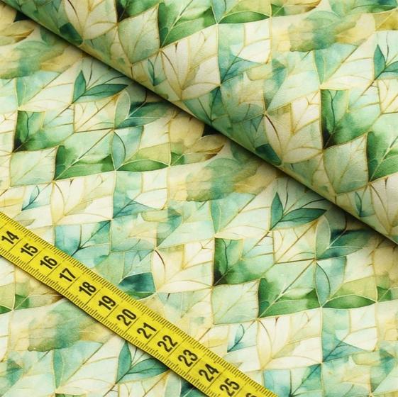 Imagem de Tecido Estampado Para Patchwork - Devaneio Verde 4 (0,50x1,50)