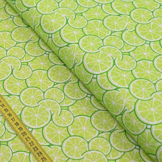 Imagem de Tecido Estampado para Patchwork - Essentials Limão Verde Cítrico (0,50x1,50)