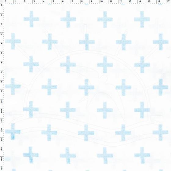 Imagem de Tecido Estampado para Patchwork - Monochrome Cross Azul (0,50x1,40)