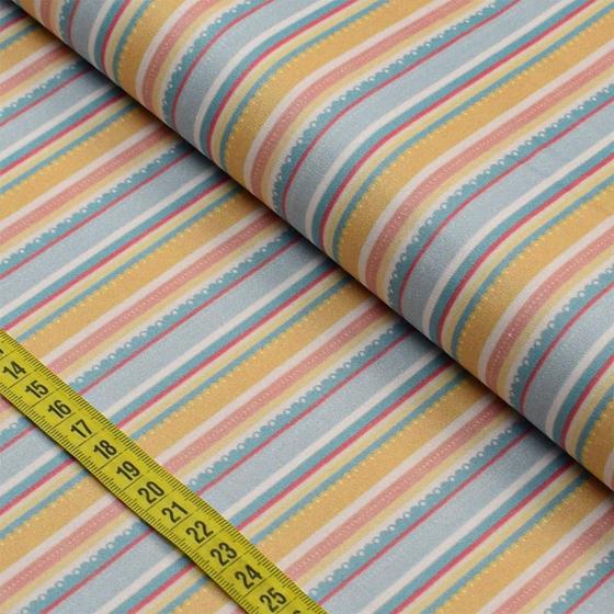Imagem de Tecido Estampado para Patchwork - Páscoa : Listrado (0,50x1,40)