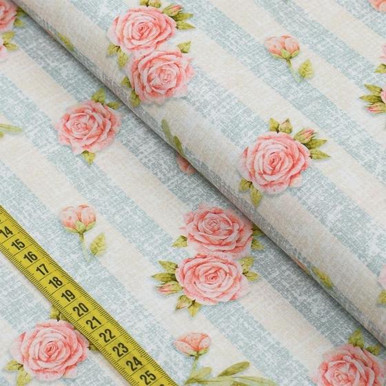 Imagem de Tecido Estampado para Patchwork - Romantic : Floral Grande (0,50x1,40)
