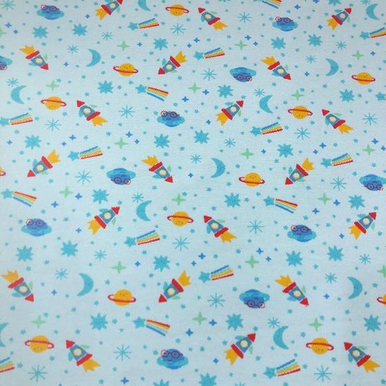 Imagem de Tecido Flanela Estampada 100% Algodão Espaço