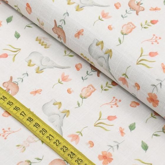 Imagem de Tecido Fralda Estampada - Animais (0,50x0,75)