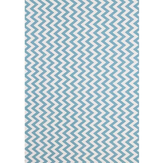 Imagem de Tecido Jacquard Estampado Chevron Azul - 1,40m de Largura