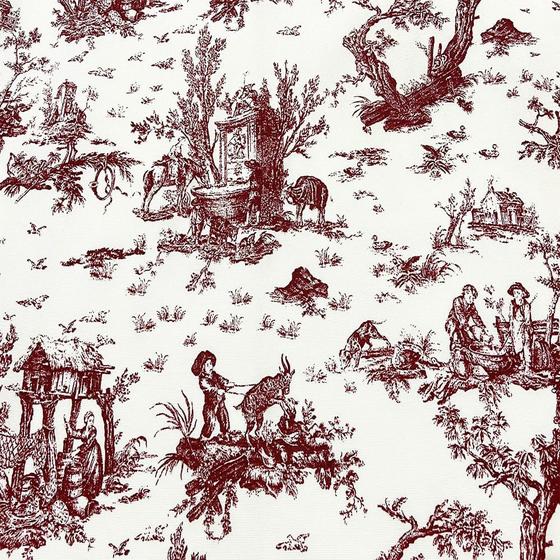 Imagem de Tecido Jacquard Estampado Toile de Jouy Marsala - 2,80m de Largura