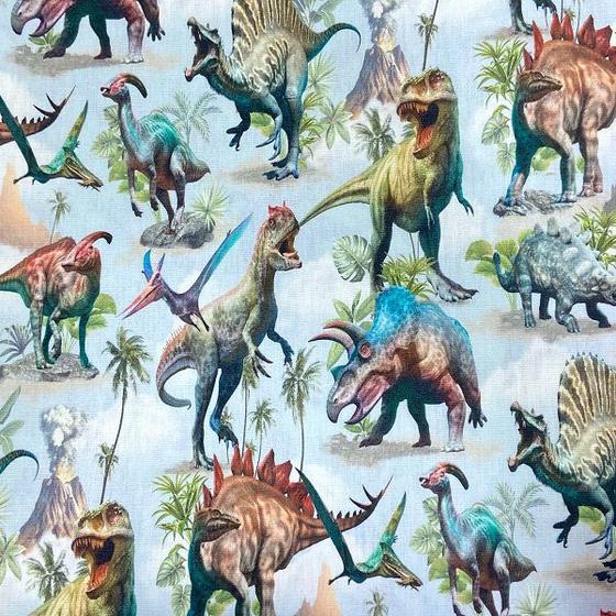Imagem de Tecido Tricoline Digital Dinossauros