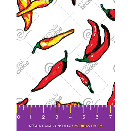 Imagem de Tecido Tricoline Estampado Pimenta - 1,50m de Largura