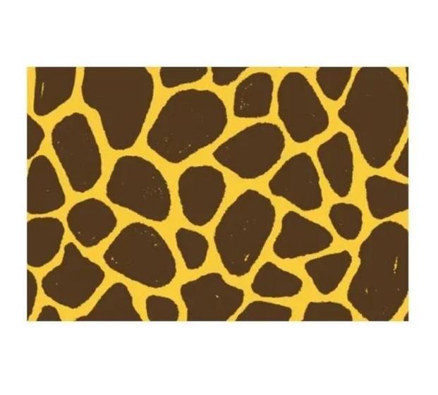 Imagem de Tecido Velboa Pelúcia Estampa Girafa Amarelo 1,50X1,50Mt