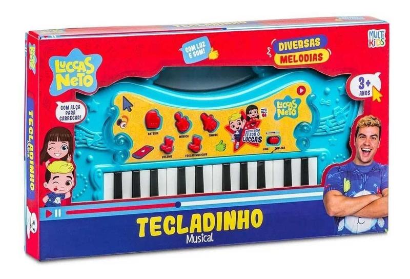 Imagem de Tecladinho Musical Luccas Neto C/ Luz E Som Multikids Br1812