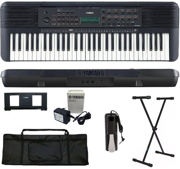 Imagem de Teclado Arranjador Yamaha PSR-E273 61 teclas + Suporte X + Capa + Pedal Sustain