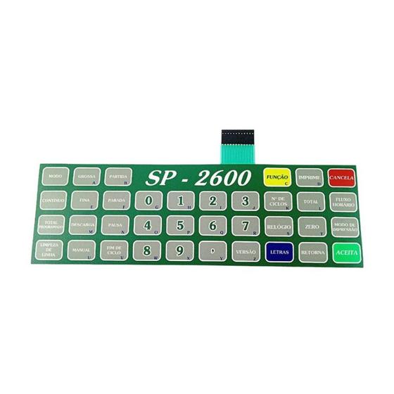 Imagem de Teclado Balança Industrial Sp 2600 / Verde - Cód 1019 (Pinado Fêmea)