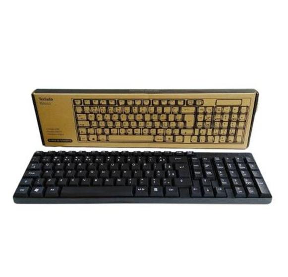 Imagem de Teclado básico slim preto  laser usb