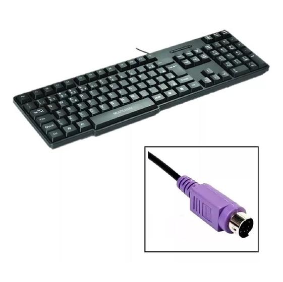 Imagem de Teclado Basico SLIM PRETO PS2 Modelo TC225 MULTILASER 