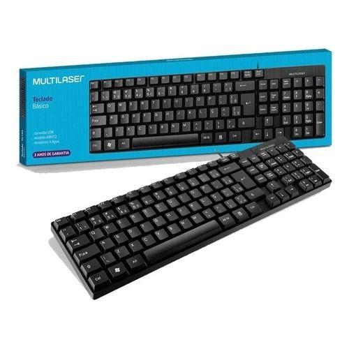 Imagem de Teclado Basico Slim Preto Usb - TC193 Multilaser