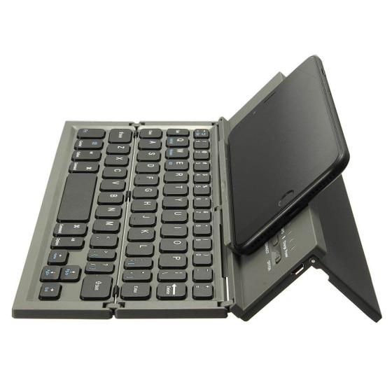 Imagem de Teclado Bluetooth dobrável universal antiderrapante da Gray