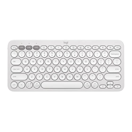 Imagem de Teclado bluetooth logitech pebble keys 2 k380s branco 920-011790