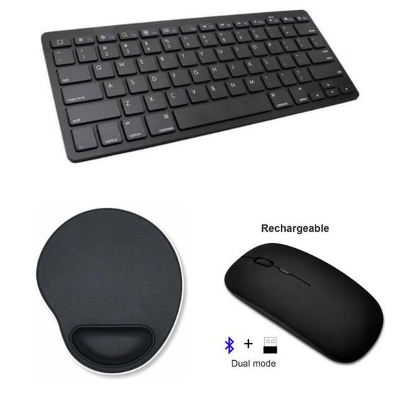 Teclado Bluetooth + Mouse Bluetooth Para Mini Pc Dell Optiplex 7050 Menor preço em Teclado Bluetooth + Mouse Bluetooth Para Mini Pc Dell Optiplex 7050