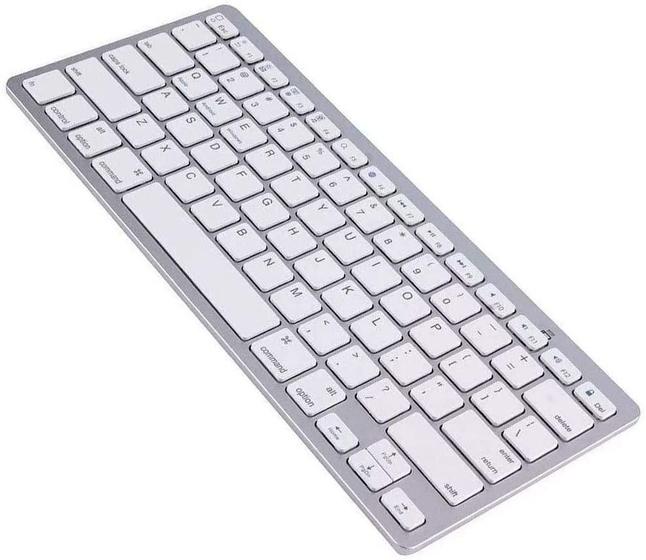 Imagem de Teclado Bluetooth Para Pc Tablet E Smartphone Sem Fio Branco
