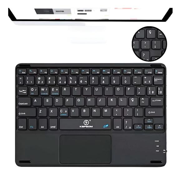 Teclado Bluetooth Touchpad Com Ç P/galaxy Tab A8 S7 S6 Lite Cor Preto - Zabom Imagem de Teclado Bluetooth Touchpad Com Ç P/galaxy Tab A8 S7 S6 Lite Cor Preto